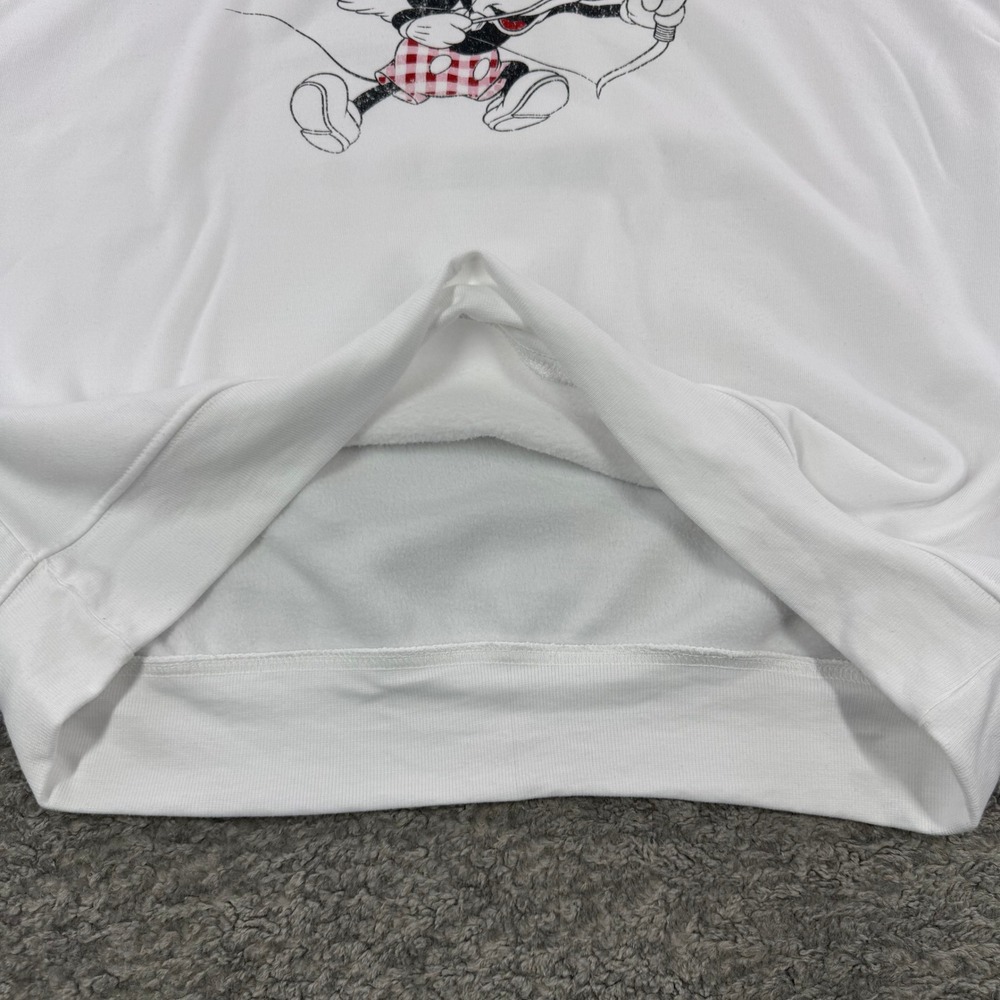 Disney Mickey‎ Mouse Cupid Cupid Graphic Sweatshirt White XL JT27331 Oversized - Picture 8 of 9